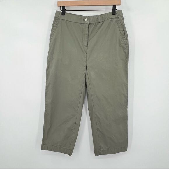 Chico’s pants women's 10 cropped elastic waist stretch tan - Picture 8 of 8